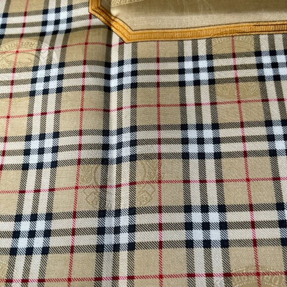 Vintage Burberry Mini Scarf – Nova Check with Equestrian Knight Design (EKD) - Picture 8 of 13